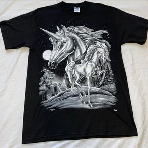 Vintage 90’s Tultex Unicorn All Over Print Men’s Size Large NWOT